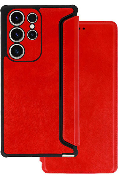 OEM Θήκη Βιβλίο Δερμάτινη / Σιλικόνης Κόκκινη (Galaxy S23+)