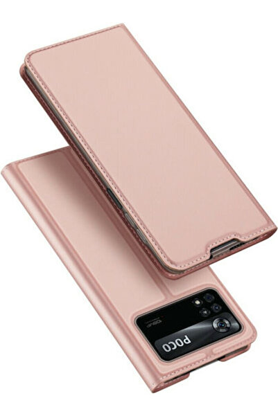 Dux Ducis Skin Pro Book Συνθετικό Δέρμα Ροζ Χρυσό (Poco X4 Pro 5G) Κωδικός: 0...