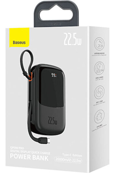 Baseus Qpow Power Bank με Ψηφιακή Οθόνη 20000mAh 22.5W με Θύρα Εξόδου USB-A κ...