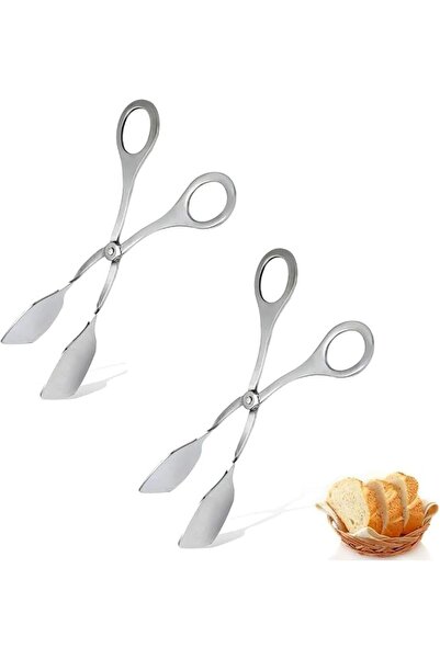 GENERAL Buffet Salad Scissor Tongs, 2Pcs Tongs for Serving Food, Stainless St...