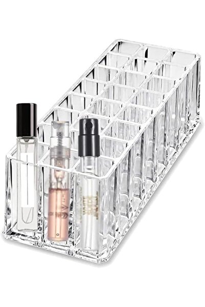 X SPRING Acrylic Lipstick Organizer, 24 Space Clear Makeup Brush Holder with ...