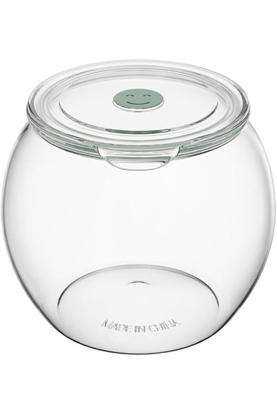KASTWAVE Plastic Biscuit Tin, 16x14x13cm Clear Cookie Jar with Airtight Lid, ...