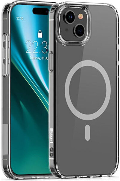 Etteri Κάλυμμα Πλάτης Color Mag Σιλικόνης / Πλαστικό Γκρι (iPhone 14)