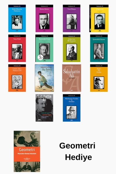 Yapı Kredi Yayınları Sabahattin Ali 14 Kitap Seti + Geometri Kitabı