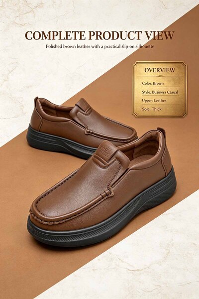 Alnoor Global Store Elegant Business Casual Footwear - Easy Wear Design for O...