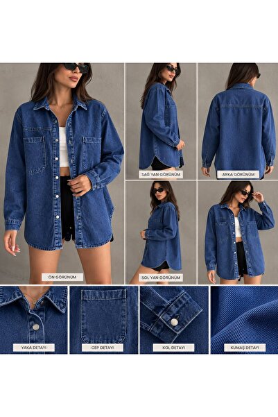 FioriModa Women's Denim Jacket with Pocket Detail