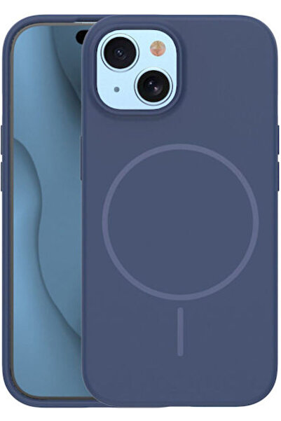 OEM Λεπτή Μαγνητική Πίσω Θήκη Σιλικόνης Μπλε (iPhone 13)