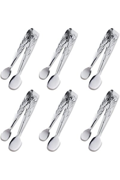 Generic 6 Pack Mini Serving Tongs,4 Inch Stainless Steel Sugar Cube Tongs, Sm...
