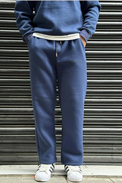 sunfyre 3-Strand Ruffled Winter Adjustable Elastic Waist Baggy Sweatpants Sun471