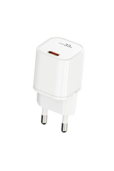 Rock Φορτιστής χωρίς καλώδιο GaN με θύρα USB-C, 33W Power Delivery, Λευκό (T88)