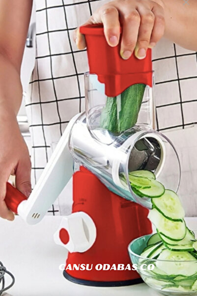 CANSU ODABAS CO Çevirme Kollu Sebze Doğrayıcı Rende Vegetable Slicer Sebze Di...