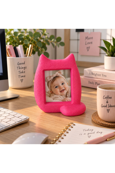 MSVstudio3d Kedi Figürlü Dekoratif Fotoğraf Çerçevesi – Sevimli Kedi Tasarıml...