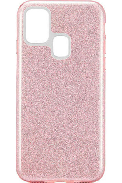 OEM Γκλίτερ 3 σε 1 Πλαστικό Ροζ Πίσω Κάλυμμα (Galaxy A21s)