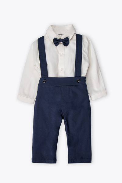Bebetto Woven Salopet 2-Piece Set (Elegant Man) Dark Blue