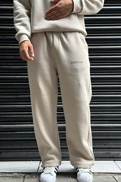 sunfyre 3-Strand Ruffled Winter Adjustable Elastic Waist Baggy Sweatpants Sun471