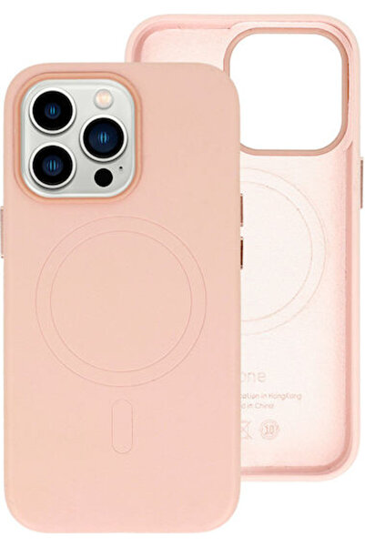 OEM Δερμάτινη Ροζ Θήκη Πλάτης (iPhone 15 Plus)