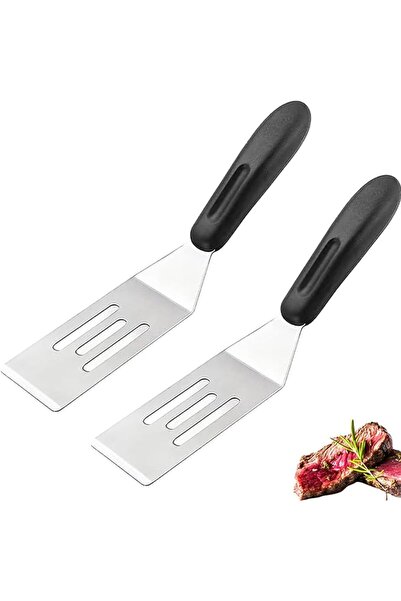 KASTWAVE 2 Pcs Small Metal Spatula Set Mini Stainless Steel Turner for Kitche...