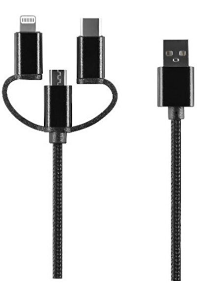 Setty Κανονικό καλώδιο USB σε Lightning / Type-C / micro USB 1μ 2Α