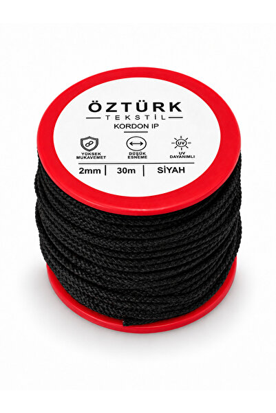 Öztürk Tekstil İp حبل بوليستر 2 مم 30 متر متين وقليل المرونة