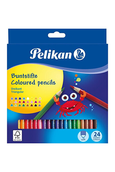 Pelikan Dry Crayons Triangle 24 Colors