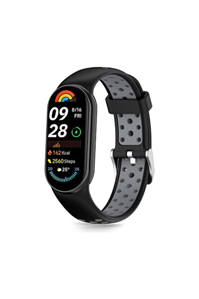 Tech-Protect ICONBAND Λουράκι Σιλικόνης Μαύρο / Γκρι για Smart Band 8 / Smart...