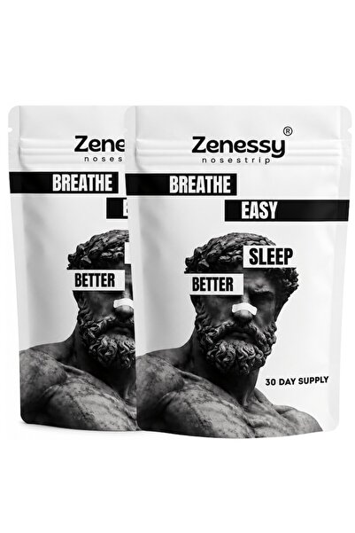Zenessy Ρινικές Ταινίες για Εύκολη Αναπνοή, 60 Τεμάχια, 2 x 30, Λευκές, για Ύ...