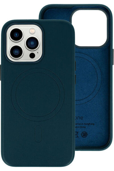 OEM Δερμάτινη Πίσω Θήκη Ναυτικό Μπλε (iPhone 15 Plus)