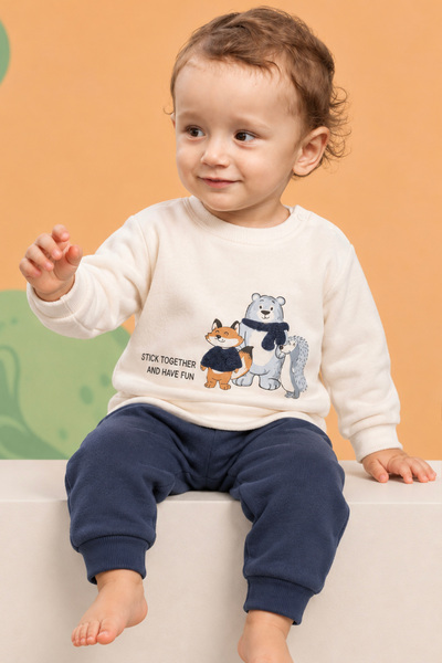 Rocha Baby Baby & Child Cute Animal Figured Double Top and Bottom Set