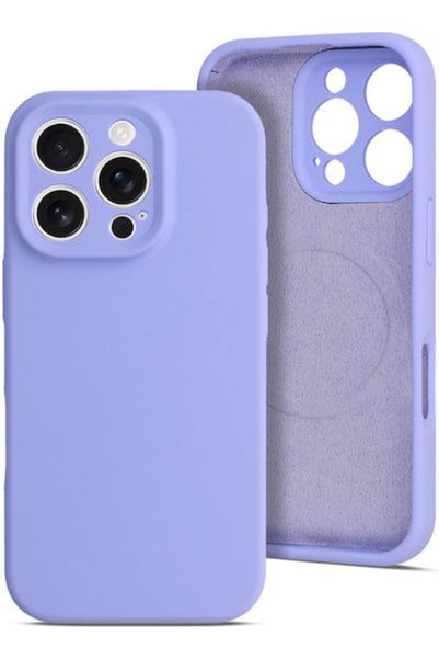 OEM Magcolor Pure Πίσω Θήκη Σιλικόνης Λιλά (iPhone 15 Pro Max)
