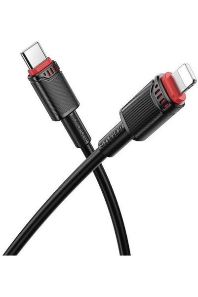 Borofone Καλώδιο USB-A σε Lightning 27W Μαύρο 1μ