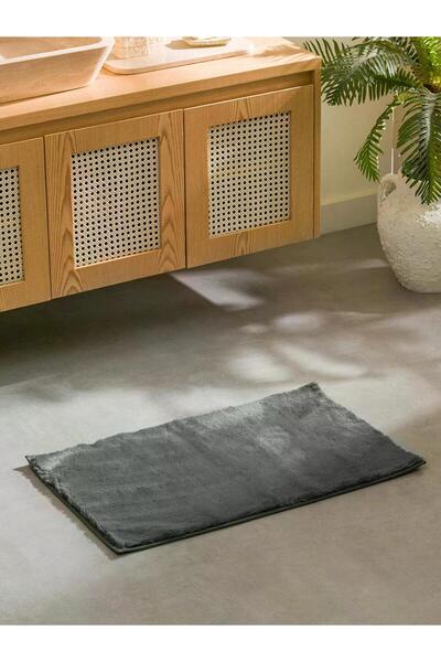 LC Waikiki Lcw Home Anthracite Plush Bath Mat 50X80 cm