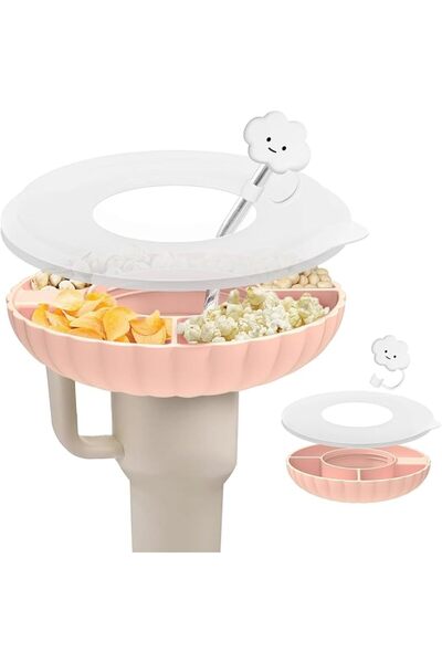 Yelajoy Stanley Snack Tray, Food Grade Silicone Snack Bowl for Stanley Cup 40...