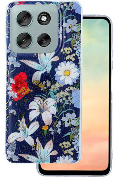 Telforceone Glow Glam Πίσω Κάλυμμα Σιλικόνης 2mm Μπλε (Moto G86)