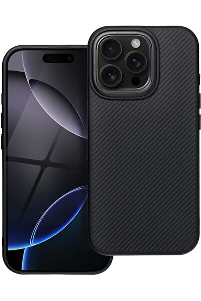 OEM Carbon Elite Mag Cover Πίσω Κάλυμμα Πλαστικό / Σιλικόνη Μαύρο (iPhone 16 ...