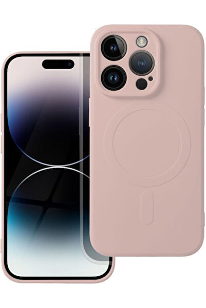 OEM Μαγνητική Πίσω Θήκη Σιλικόνης Ροζ (iPhone 14 Pro)