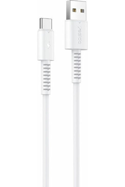 Yesido Καλώδιο USB 2.0 USB-C Αρσενικό - USB-A 180W Λευκό 1μ