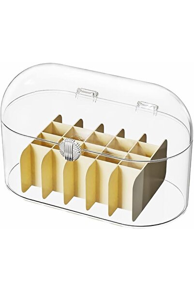 AZONEE Lipstick Organizer Holder with 20+ Spaces & Cover – Detachable Partiti...