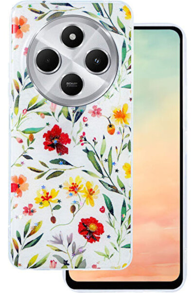 Telforceone Glow Glam Πίσω Κάλυμμα Σιλικόνης 2mm Λευκό (Redmi 14C / Poco C75)
