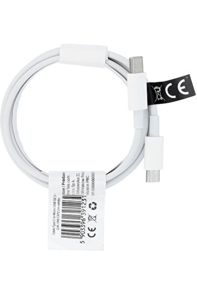OEM Καλώδιο USB 2.0 USB-C αρσενικό σε USB-C 18W Λευκό 2μ