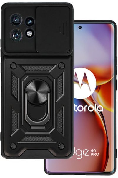 OEM Για Πίσω Κάλυμμα Σιλικόνης / Πλαστικό Μαγνητικό Μαύρο (Motorola Edge 40 Pro)