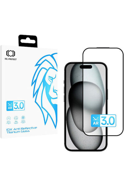 tel protect Σκληρυμένο Γυαλί 10x Ar 3.0 Αντιανακλαστικό Τιτανίου Για iPhone 15