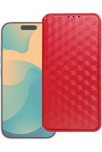 OEM Θήκη Flip Motorola G17 Cubic Book Κόκκινο