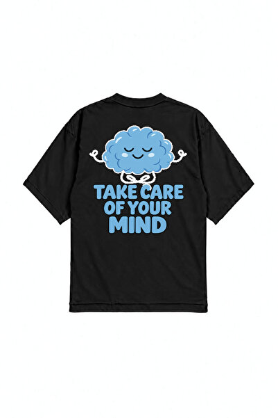 genosha Take Care Mind Oversize T-Shirt with Front and Back Print