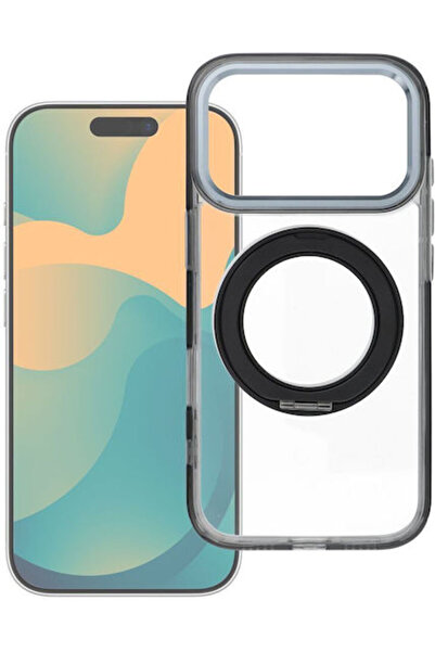 OEM Θήκη iPhone 17 με Κυκλική Βάση Στήριξης, Συμβατή με MagSafe, Μαύρη
