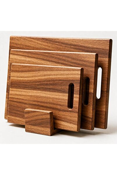 GENERAL Cutting Board Set of 3, Acacia Wood Cutting Boards for Kitchen with H...