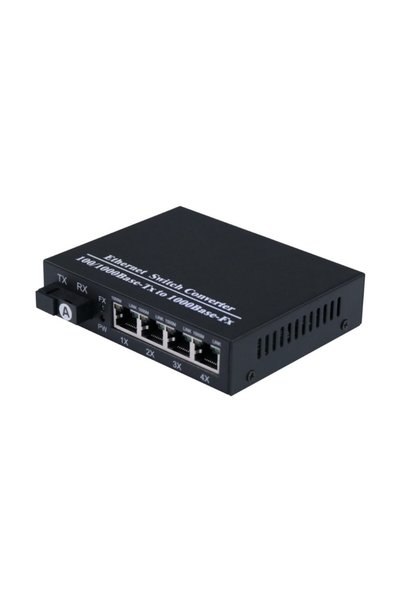 OEM Media Convertor Gigabit Cu 4 Port RJ45 Tip A