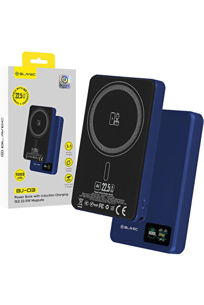 Blavec BJ-03 Λεπτό MagSafe Power Bank 10000mAh 22.5W Power Delivery Μπλε