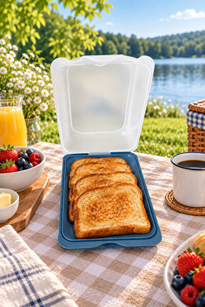 Sariva Home Large Şarküteri Saklama Kabı Kapaklı Sandviç Ekmek Kahvaltılık Mu...