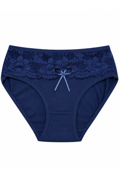 Generic Brand Plus Size Floral Lace Bow Detailed Cotton Women's Panties