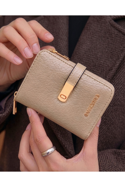 Lifonbag محفظة نسائية أنيقة ومفيدة متعددة الأقسام مع تفاصيل قفل (12.5x8x3.5 سم)